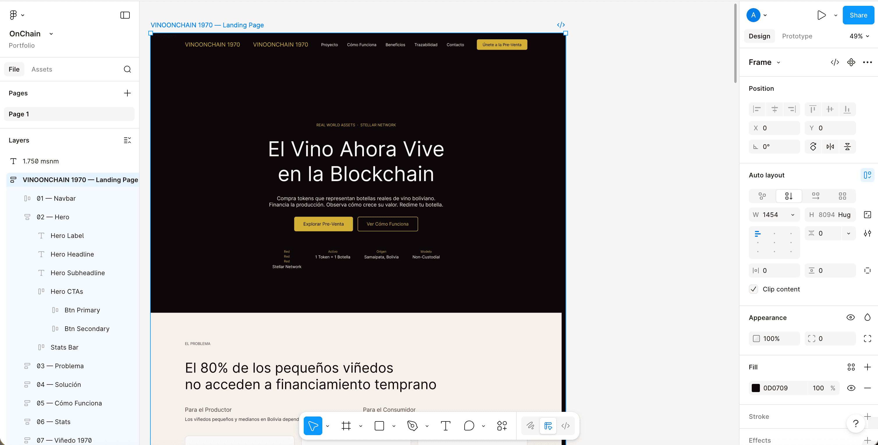 Drinks On Chain — Figma UI Design