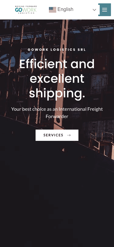 GoWorkLogistics Mobile Homepage